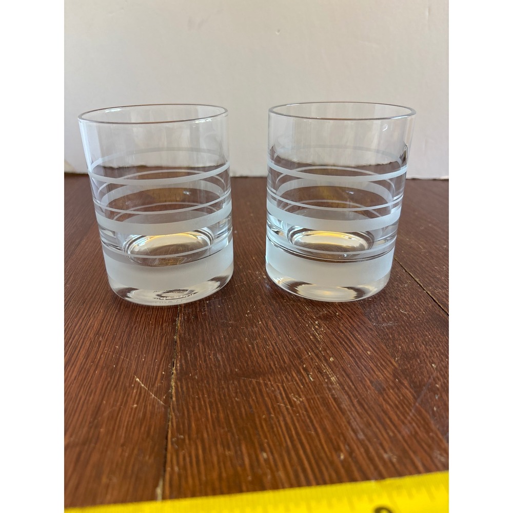 Kate Spade New‎ York Lenox Larabee Dot Striped Lowball Glasses Set of 2 Crystal